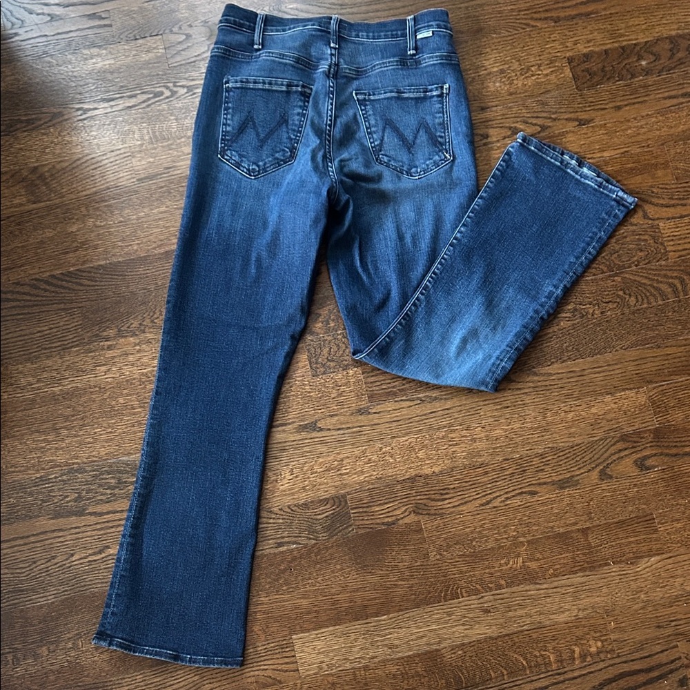 MOTHER Dark Blue Hustler Ankle Jeans